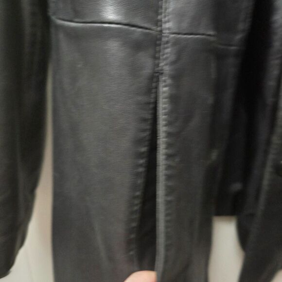 Nine West Large Women's Black Soft Butter Leather Coat - Picture 6 of 9